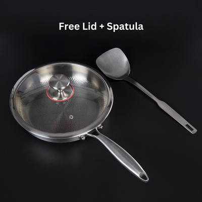 NovaTi Pure Titanium Interior Nonstick Frying Pan No Coatings Safe Cooking OpalDwell