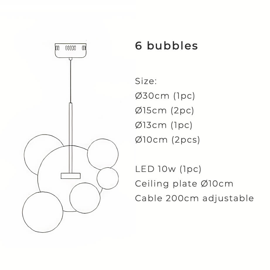 Nordic Snowball Glass Chandelier With Matte Or Clear Orbs - OpalDwell