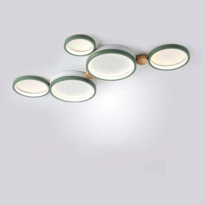 NovaLumen Ceiling Lamp in White and Gray Metal Finish - OpalDwell