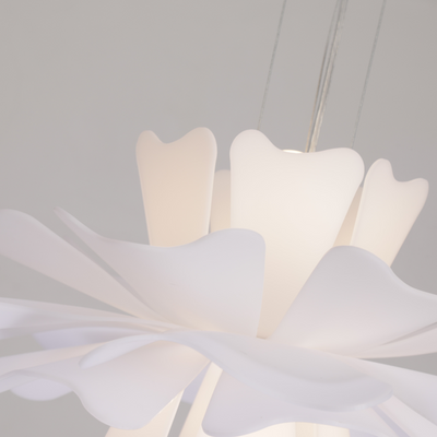 LumaNova White Metal Pendant Lamp for Modern Interiors OpalDwell