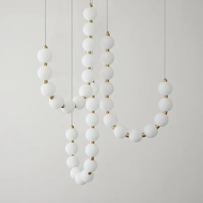 LustreNova Brass Necklace Chandelier For Elegant Spaces - OpalDwell