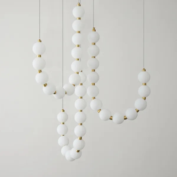 LustreNova Brass Necklace Chandelier For Elegant Spaces - OpalDwell