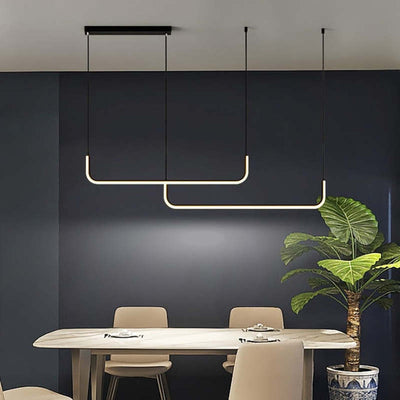 EdgeGlow | Modern LED Pendant Light in Metal and Silicone - OpalDwell