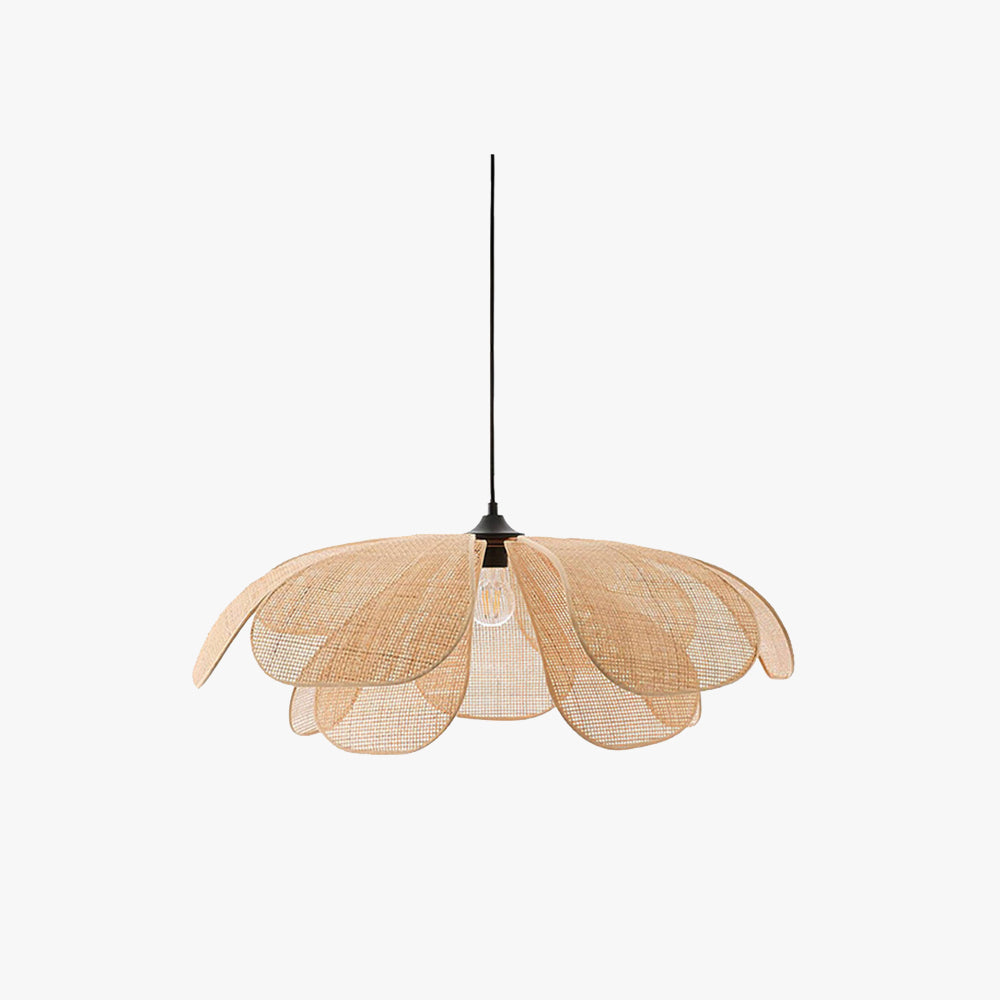 LumaNook Reed Wicker Pendant Light for Cozy Bedroom - OpalDwell