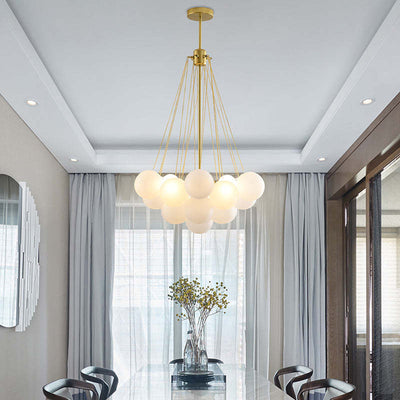 Lumisora Glass and Metal Pendant Light for Living Room - OpalDwell