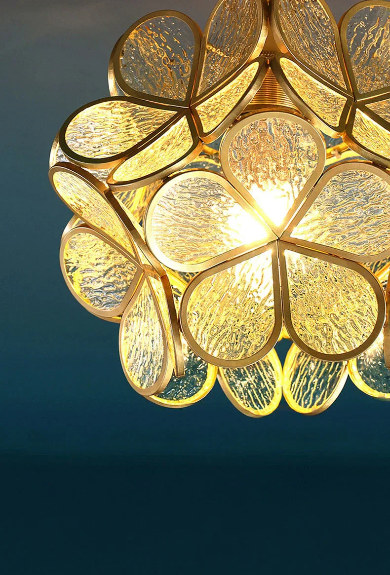 Floral Glass Pendant - OpalDwell