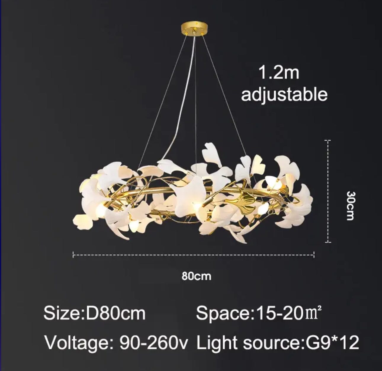 Lunsera Ceramic Petal Chandelier With Frosted Glass Finish OpalDwell