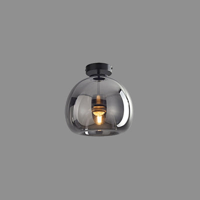 AuroraCircle Modern Black and Gold Round Ceiling Lamp - OpalDwell