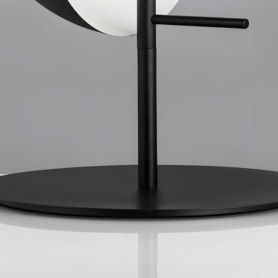 Astrae Table Lamp | Vertical Half Sphere Smoked Screen - OpalDwell