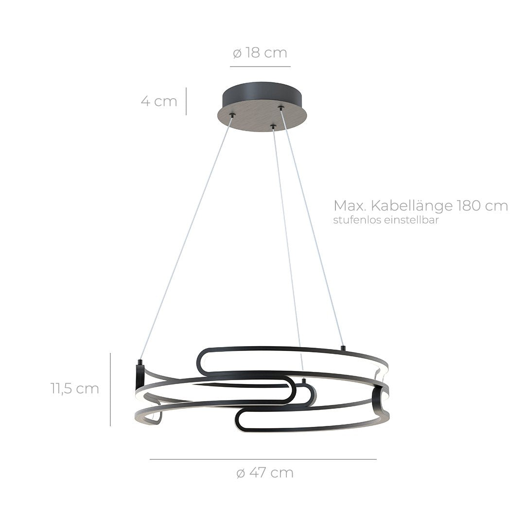 Quorra Steel Pendant Lamp Industrial LED Lighting Series - OpalDwell