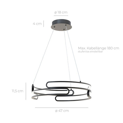 Quorra Steel Pendant Lamp Industrial LED Lighting Series - OpalDwell