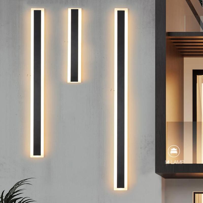 Frostline Linear Outdoor Wall Lamp with Acrylic Pane - OpalDwell