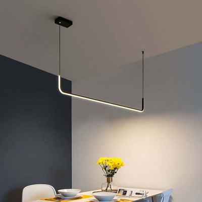 EdgeGlow | Modern LED Pendant Light in Metal and Silicone - OpalDwell