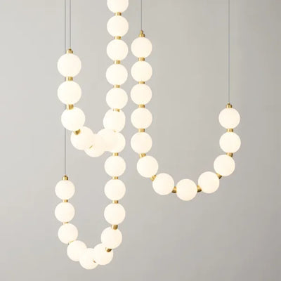 LustreNova Brass Necklace Chandelier For Elegant Spaces - OpalDwell