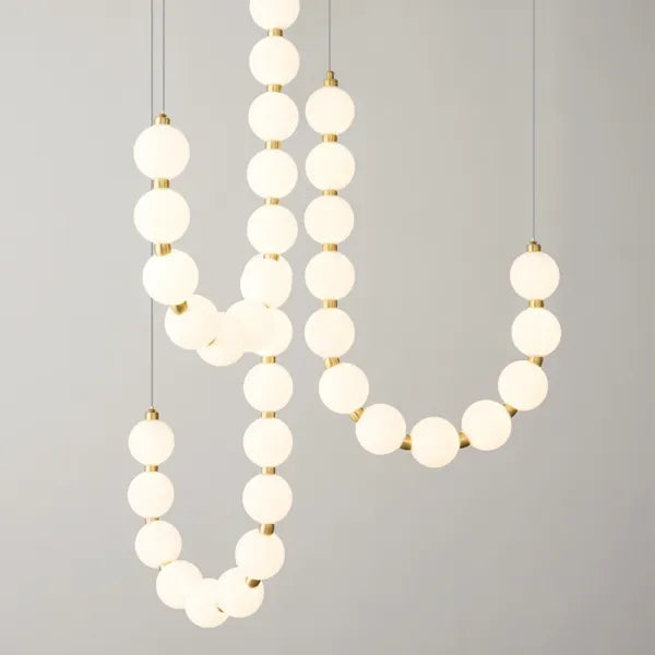 LustreNova Brass Necklace Chandelier For Elegant Spaces - OpalDwell