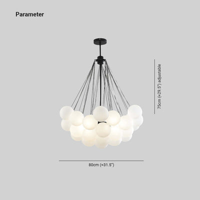 Lumisora Glass and Metal Pendant Light for Living Room - OpalDwell