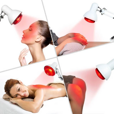 NovaRay Red Light Therapy Lamp With Infrared Heat On Tripod Stand - OpalDwell