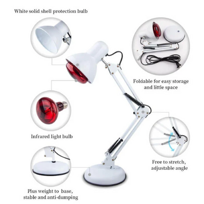 SolaraLux Infrared Therapy Lamp With Stand For Targeted Pain Relief - OpalDwell