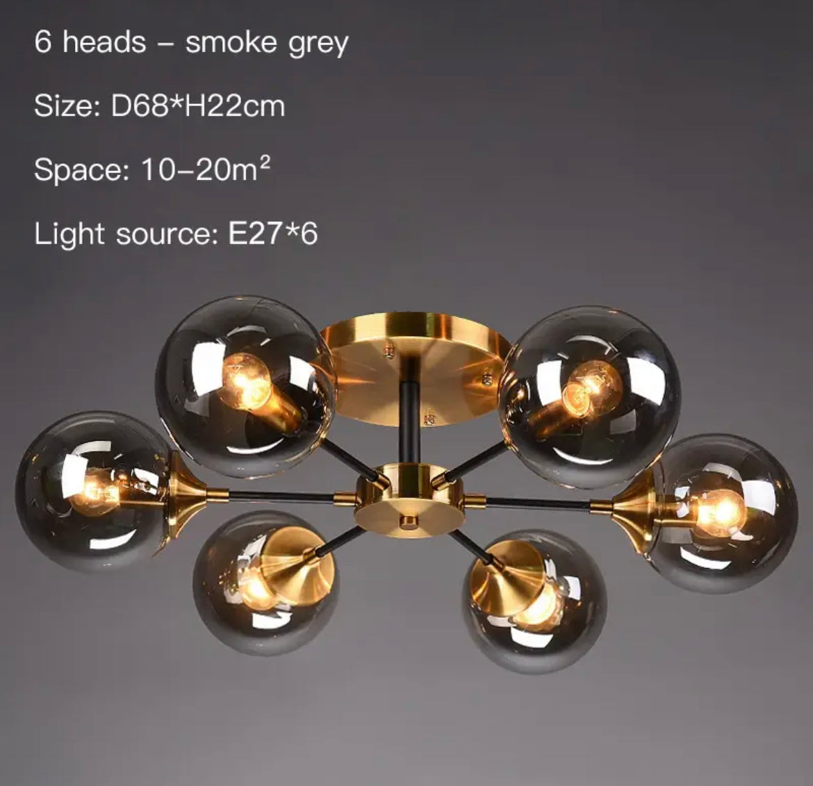 Glass Globe Chandelier in Jade OpalDwell