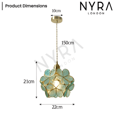 Floral Glass Pendant - OpalDwell
