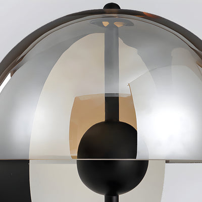 Astrae Table Lamp | Vertical Half Sphere Smoked Screen - OpalDwell