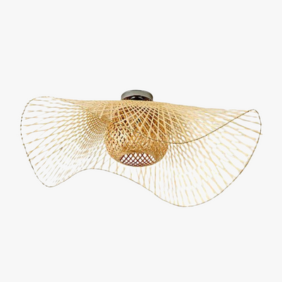 Nokari Boho Rattan Pendant Lamp Japanese Style Warm Glow OpalDwell