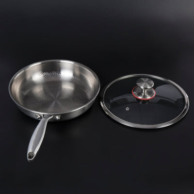 NovaTi Pure Titanium Interior Nonstick Frying Pan No Coatings Safe Cooking OpalDwell