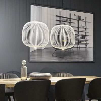Spokes Suspension Pendant Light With Spoke Motif 35 Cm Diameter 135 Cm High - OpalDwell