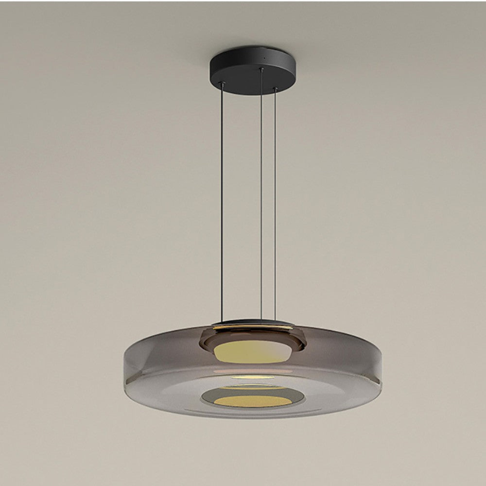 Asteron Glass Pendant Light in Bauhaus Style Ceiling Lamp OpalDwell