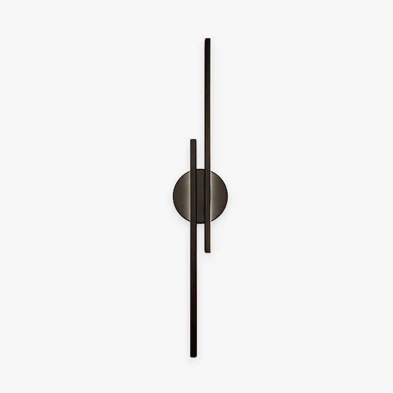 Fjordra Nordic Disc and Linear LED Wall Lamp Black White - OpalDwell