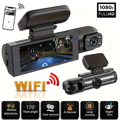 NovaSight DuoCam 1080P Dash Cam Front Interior View OpalDwell