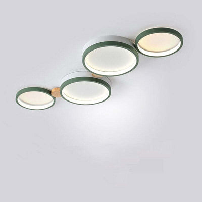 NovaLumen Ceiling Lamp in White and Gray Metal Finish - OpalDwell