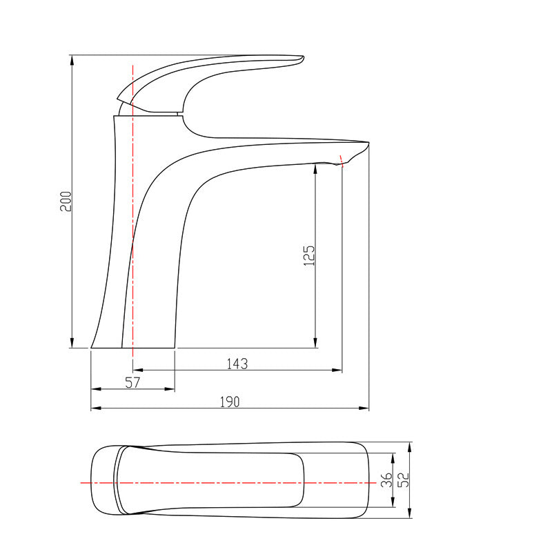 Brass Single-Lever Bathroom Faucet for One-Hole Sinks | OpalDwell OpalDwell