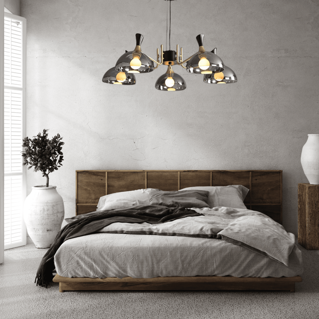 Lucentus | LED Chandelier in Black Glass - OpalDwell
