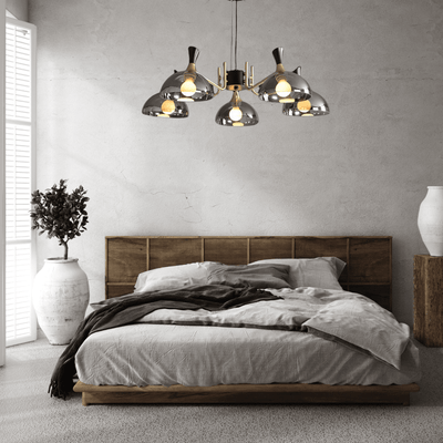 Lucentus | LED Chandelier in Black Glass - OpalDwell