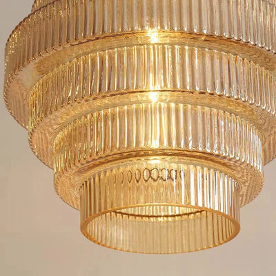 Aurelle Gilded Layered Nordic Chandelier - OpalDwell