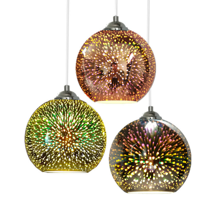 Prismora 3D Glass Dome Pendant Light - Colorful Modern - OpalDwell