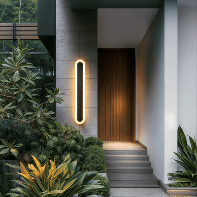 Ravelle Black Outdoor LED Wall Strip Light - OpalDwell