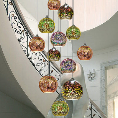Prismora 3D Glass Dome Pendant Light - Colorful Modern - OpalDwell