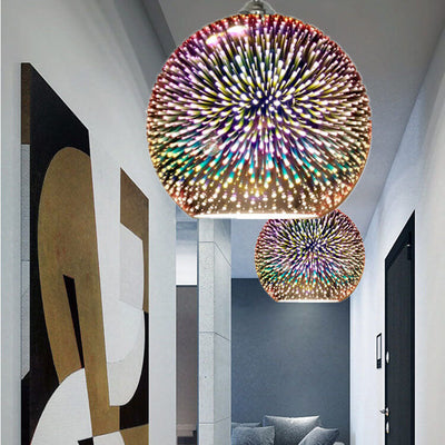 Prismora 3D Glass Dome Pendant Light - Colorful Modern - OpalDwell