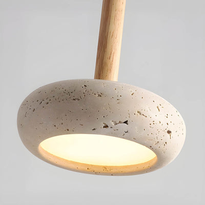 LustreStone Travertine Pendant Lamp for Any Room Warm Glow - OpalDwell