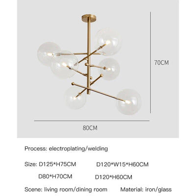 Sorren | Glass Chandelier - OpalDwell