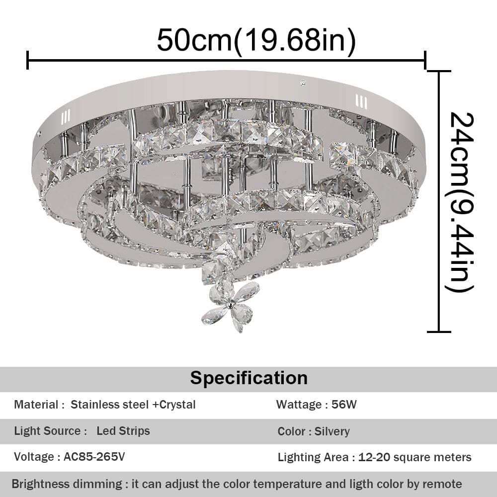 Roselle | Crystal Ceiling Chandelier OpalDwell