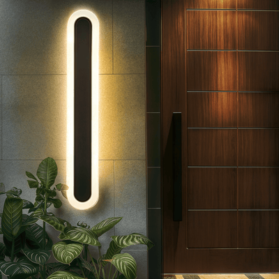Ravelle Black Outdoor LED Wall Strip Light - OpalDwell