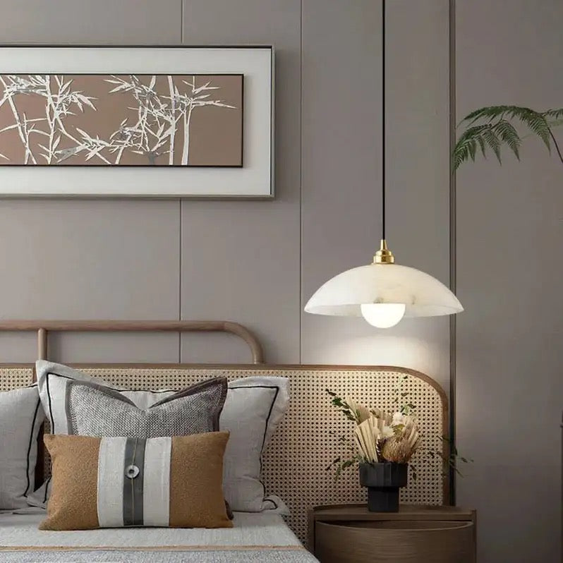 Elara | Alabaster & Marble Hanging Lamps - OpalDwell