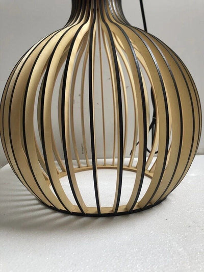 Nordhaven Wood Cage Pendant Light With Adjustable Cord - OpalDwell