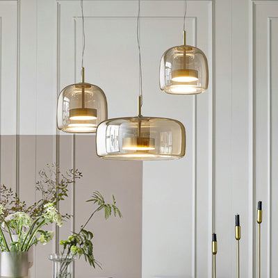 Aurelian Retro Pendant Lamp with Cozy Amber Glow Effect - OpalDwell