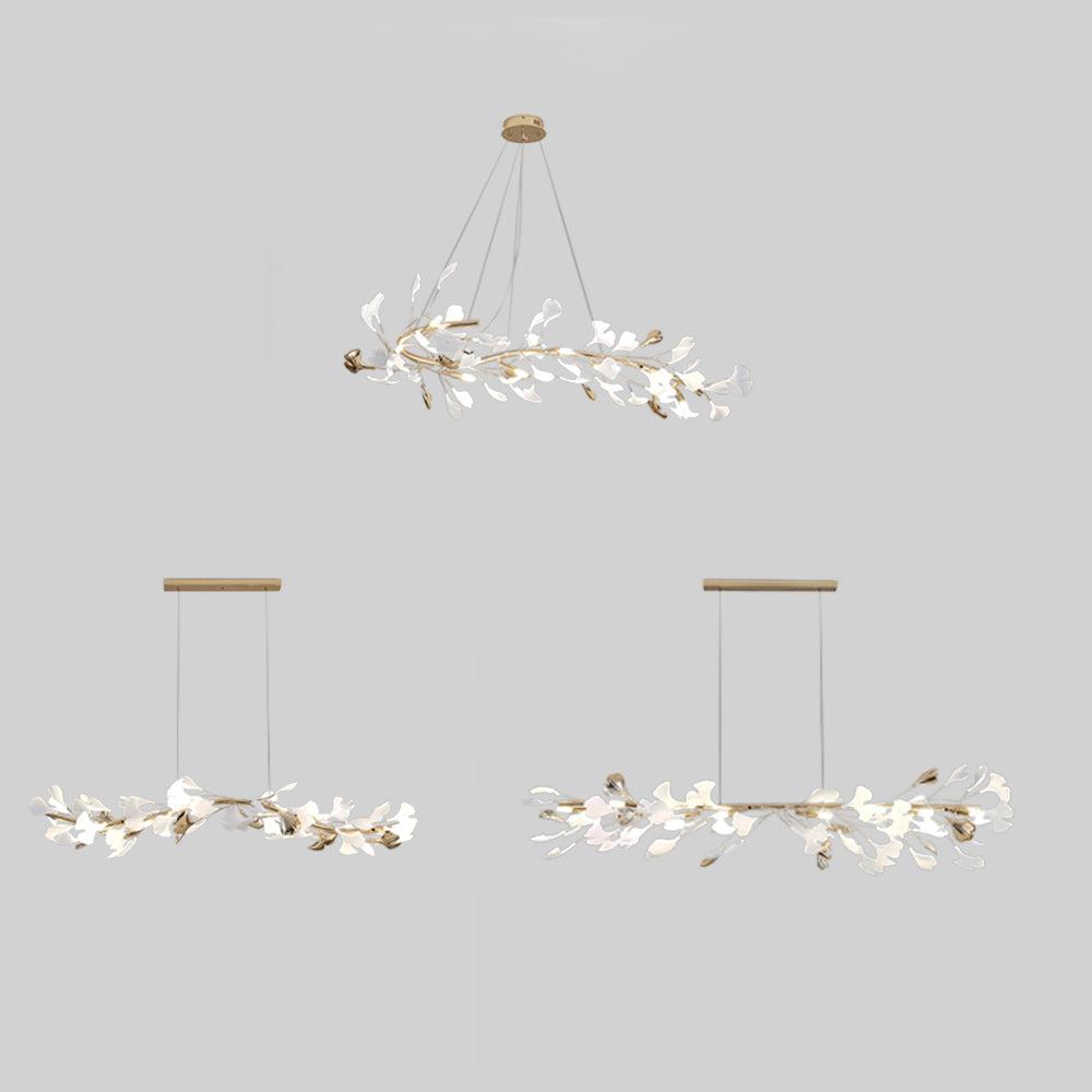 CeraLuxe Ceramic Chandelier with 8 Warm LEDs for Interiors OpalDwell