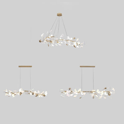 CeraLuxe Ceramic Chandelier with 8 Warm LEDs for Interiors OpalDwell