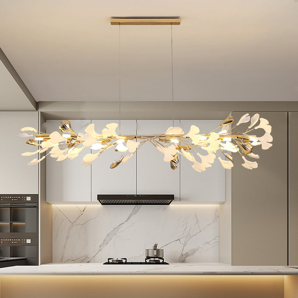 CeraLuxe Ceramic Chandelier with 8 Warm LEDs for Interiors OpalDwell